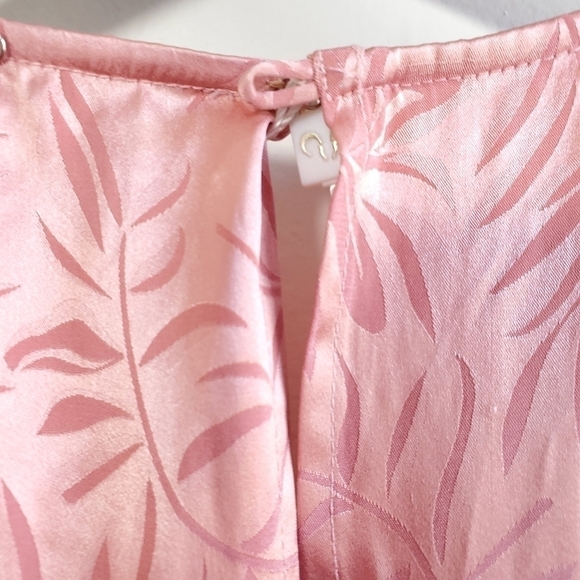 New Ronny Kobo Astrid Jacquard Satin Dusty Rose Midi Dress NWT Size XS - Picture 14 of 14